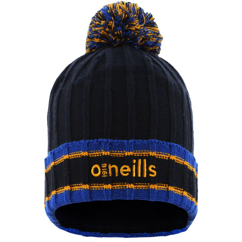 Marine and Royal Darcy knit bobble hat with large pom-pom by O’Neills.