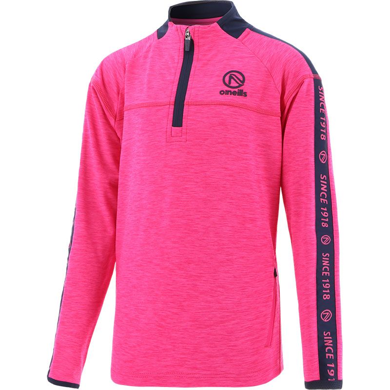 Pink brushed half zip top with zip pockets and â€œSince 1918â€ branded taping on the sleeves by O’Neills.

