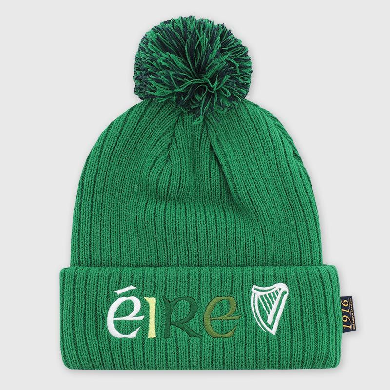 Discovery Éire Bobble Hat Green from O’Neills