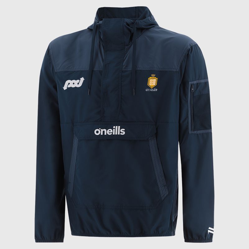 Clare GAA Men's Drifter Half Zip Hooded Windbreaker Navy from O’Neills.
