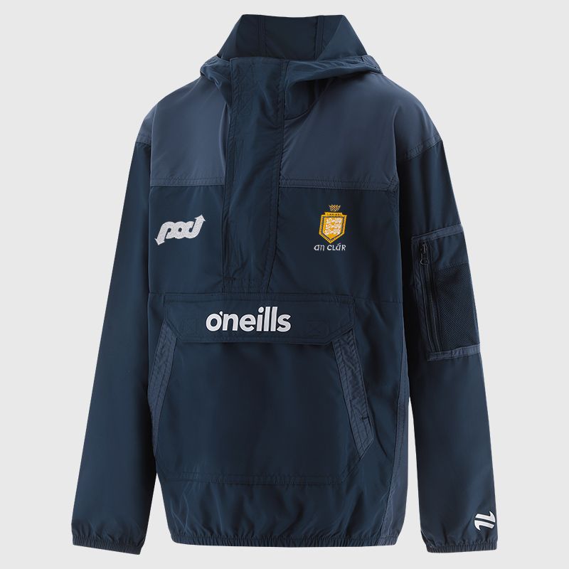 Clare GAA Kids' Drifter Half Zip Hooded Windbreaker Navy from O’Neills.