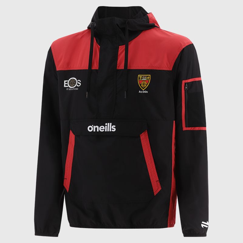 Down GAA Men's Drifter Half Zip Hooded Windbreaker Black from O’Neills.