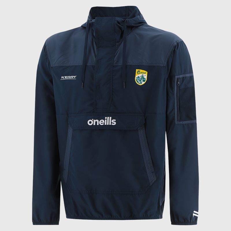 Kerry GAA Men's Drifter Half Zip Hooded Windbreaker Navy from O’Neills.