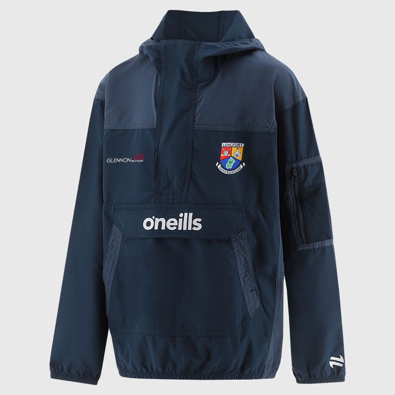 Longford GAA Kids' Drifter Half Zip Hooded Windbreaker Navy from O’Neills.