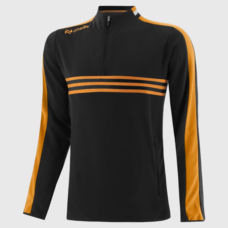 Black / Amber Men's Dromore Half Zip Top from O’Neills