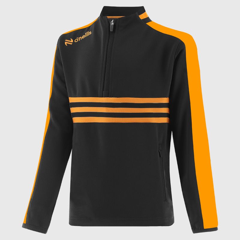 Black / Amber Kids' Dromore Half Zip Top from O’Neills
