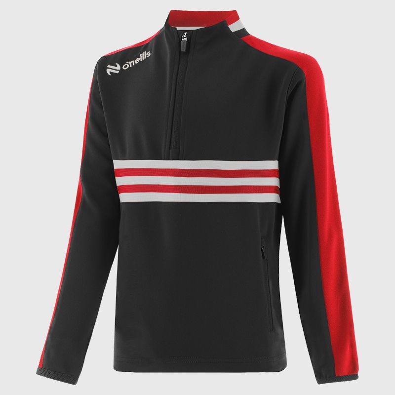 Black / Red / White Kids' Dromore Half Zip Top from O’Neills