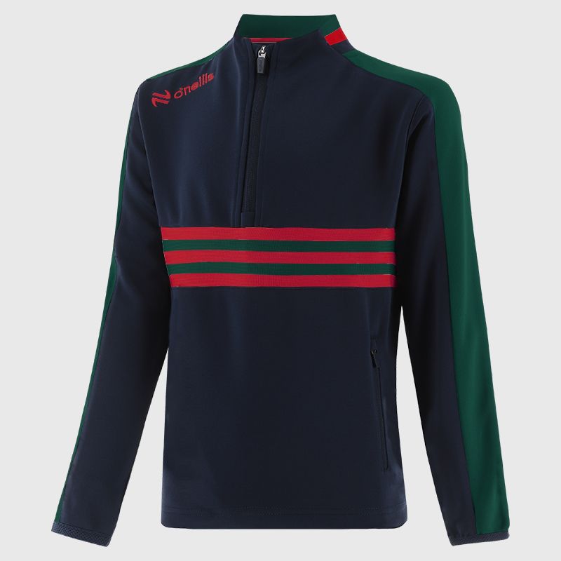 Marine / Bottle / Red Kids' Dromore Half Zip Top from O’Neills