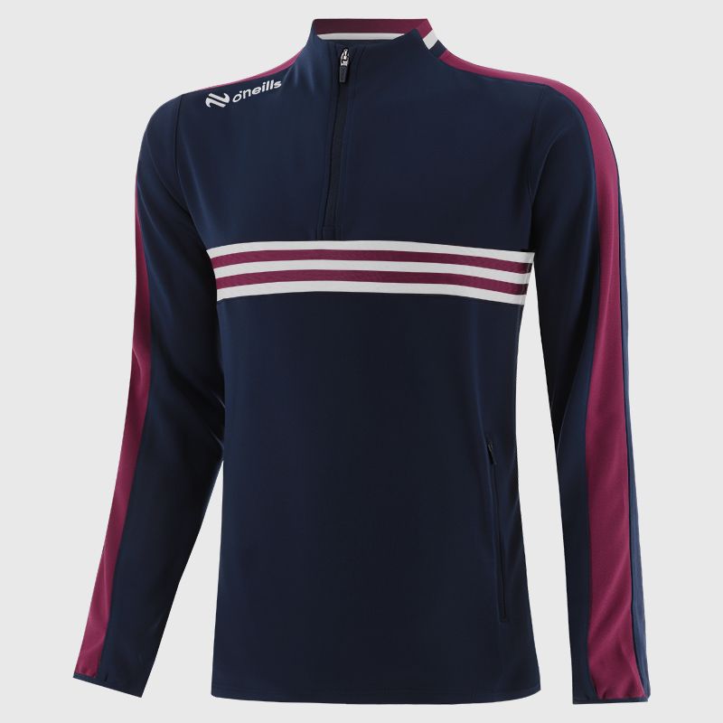 Marine / Maroon / White Men's Dromore Half Zip Top from O’Neills