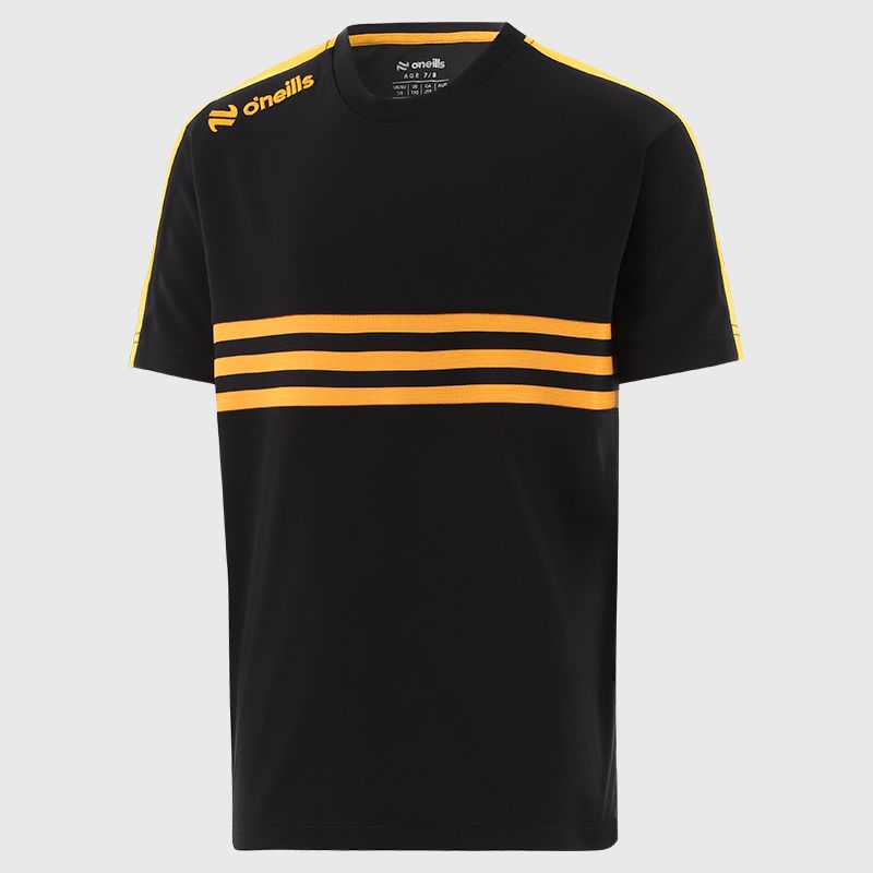 Black / Amber Kids' Dromore T-Shirt from O’Neills