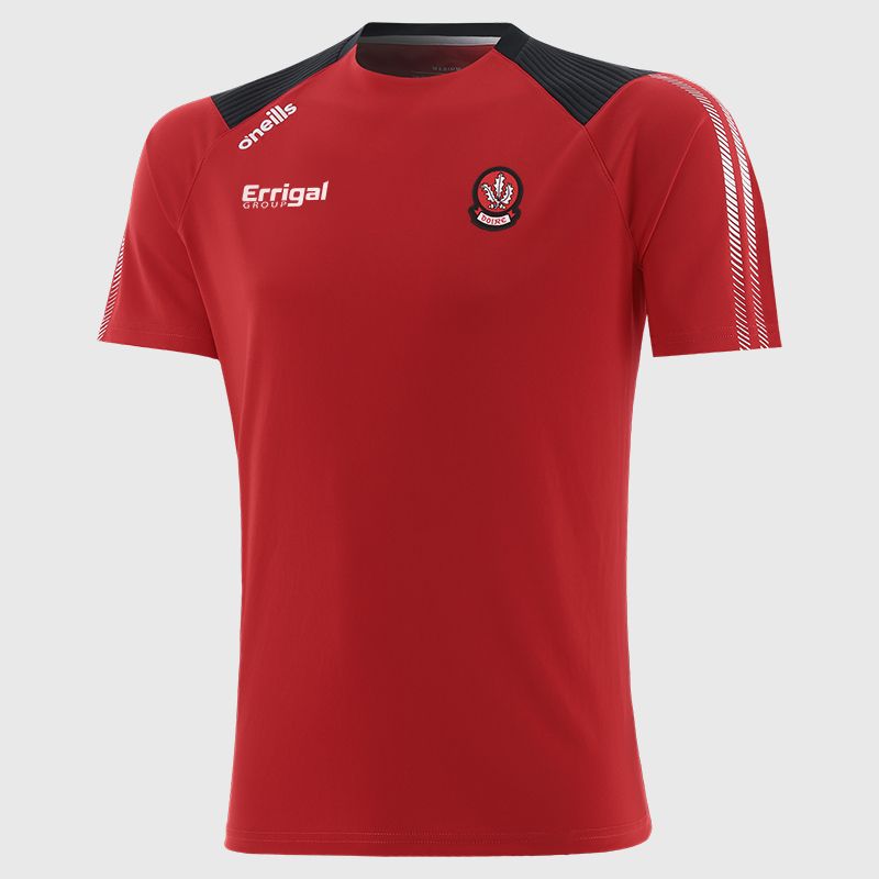 Red Derry GAA Kids Dynamo T-Shirt by O’Neills.