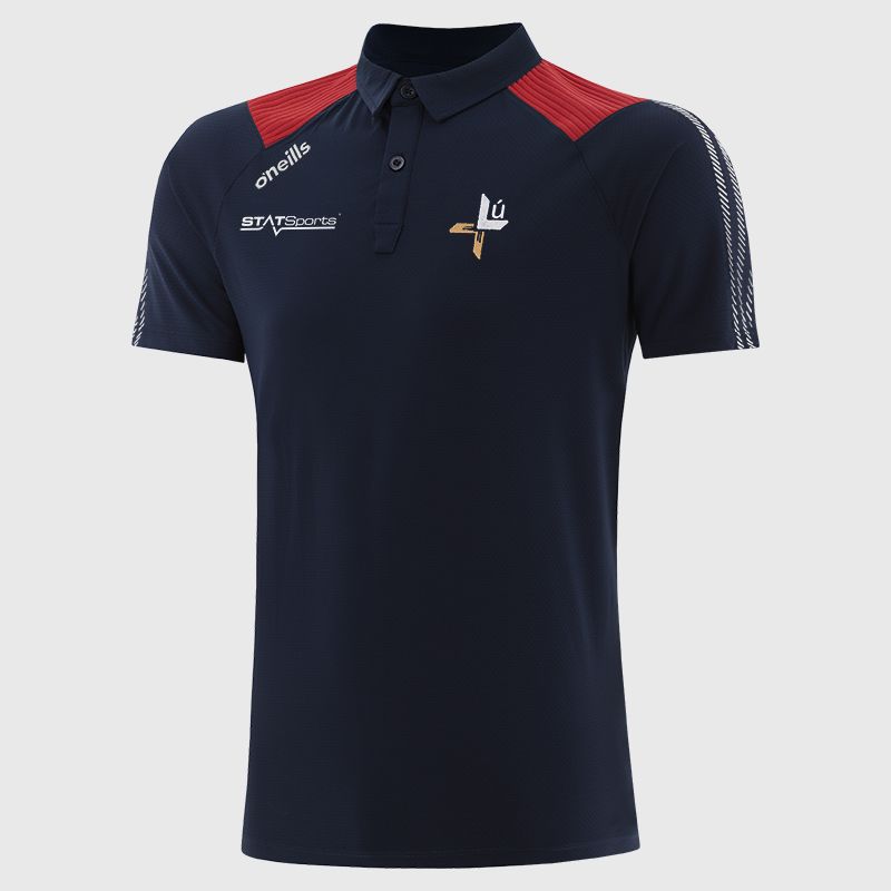 Navy Men's Louth GAA Dynamo Polo Shirt from O'Neills.