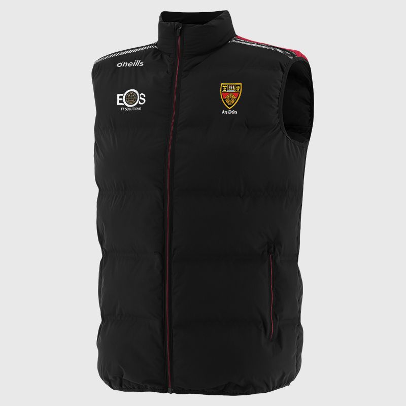 O'Neills Down GAA Men's Dynamo Padded Gilet Black / Red / White