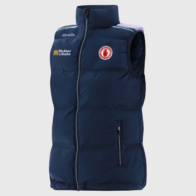 O'Neills Tyrone GAA Women's Dynamo Padded Gilet Marine / Purple / Green