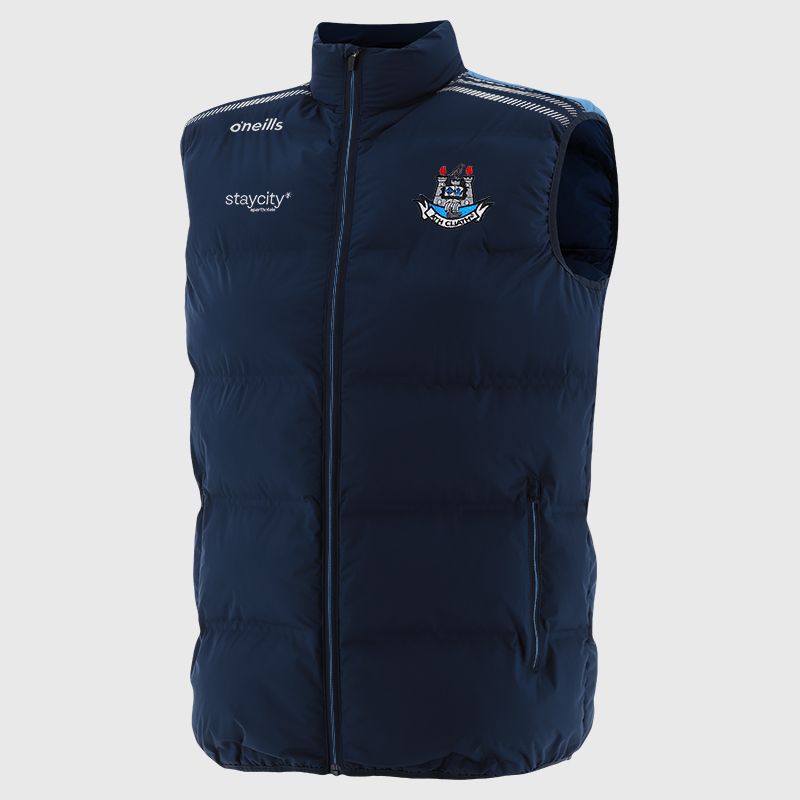 Navy Dublin GAA Men's Dynamo Padded Gilet by O’Neills.