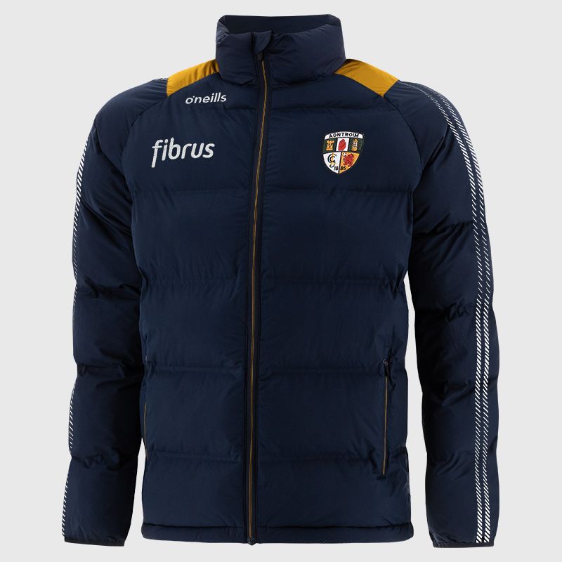 Navy Antrim GAA Men's Dynamo Padded Jacket by O’Neills.