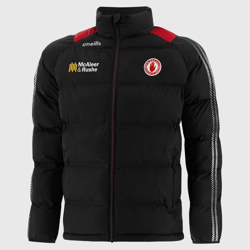 Black Tyrone GAA Men's Dynamo Padded Jacket by O’Neills.