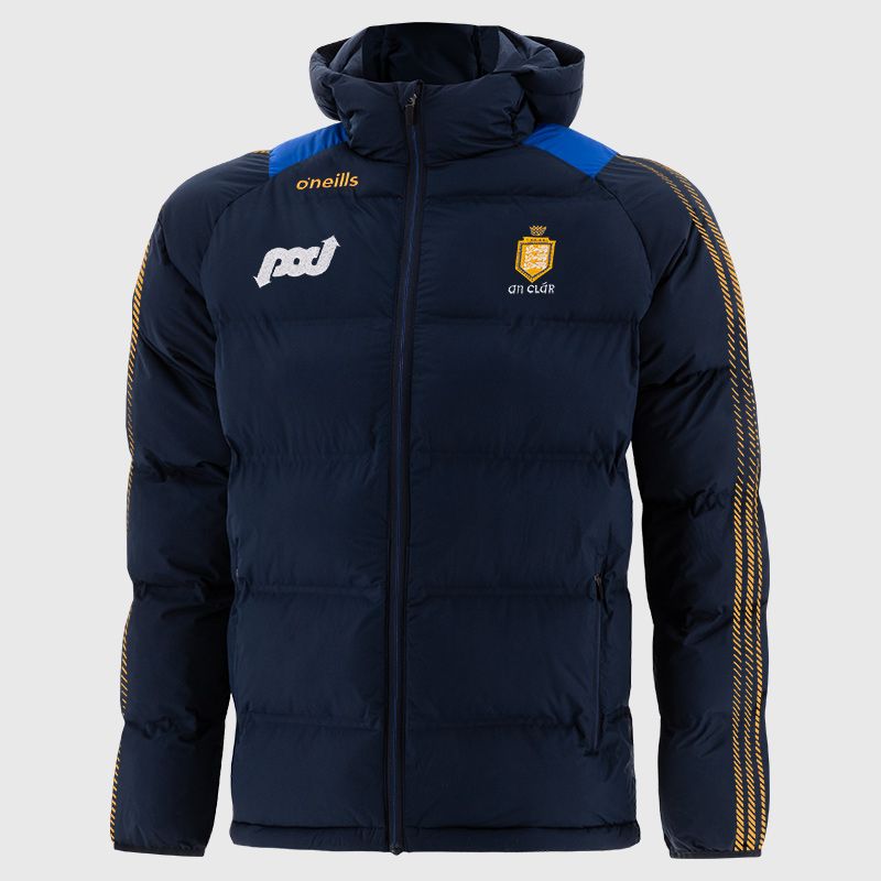 Clare GAA Kids' Dynamo Hooded Padded Jacket by O'Neills.