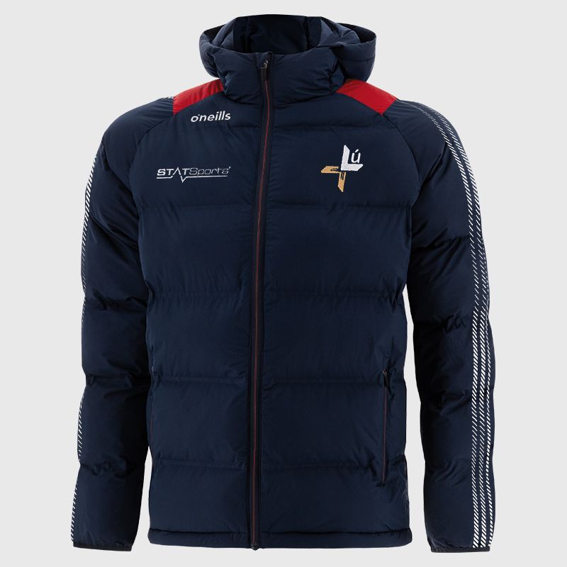 Navy Louth GAA Men's Dynamo Padded Jacket with hood from O'Neills.