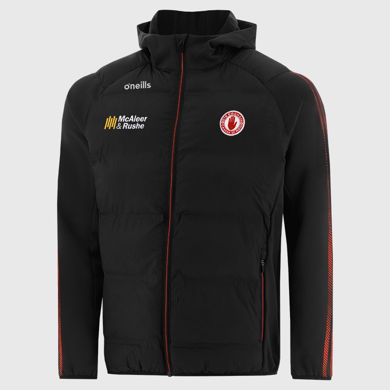 Black Tyrone GAA Men's Dynamo Lightweight Padded Jacket by O’Neills.