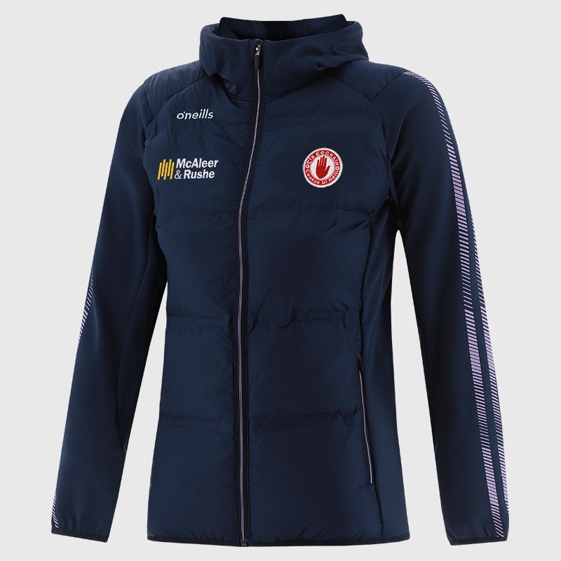 Navy Tyrone GAA Women's Dynamo Lightweight Padded Jacket by O’Neills.