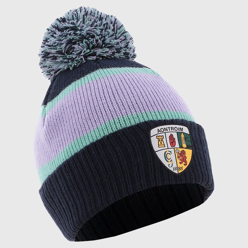 Marine Antrim GAA Adults Dynamo Knitted Bobble Hat by O’Neills.