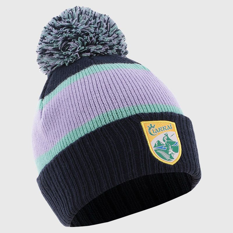 Navy Kerry GAA Adults Dynamo Knitted Bobble Hat by O’Neills.