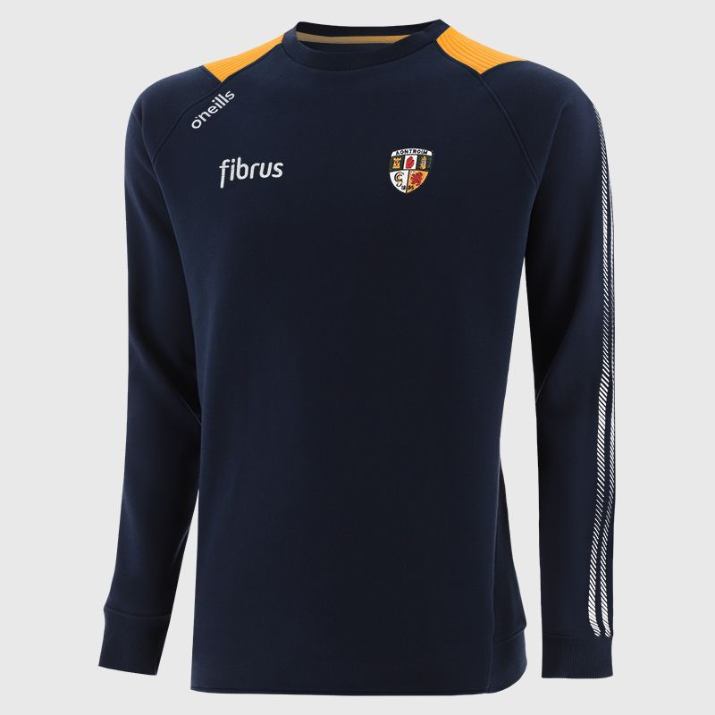 Navy Antrim GAA Men's Dynamo Fleece Crew Neck Sweatshirt by O’Neills.