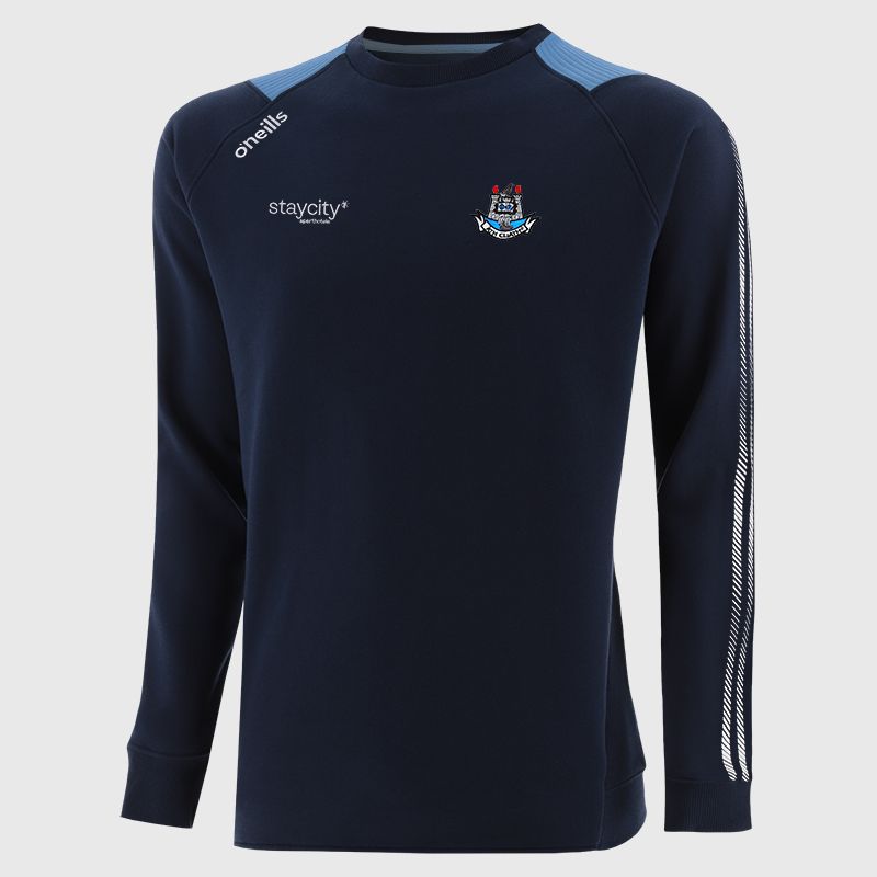 Navy Dublin GAA Kids' Dynamo Fleece Crew Neck Sweatshirt by O’Neills.