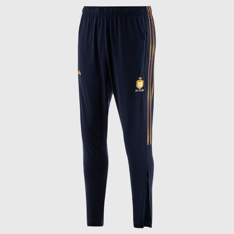 Navy Clare GAA Men's Dynamo Brushed Skinny Tracksuit Bottoms by O’Neills.