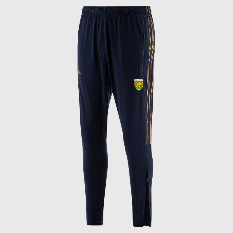 Navy Donegal GAA Kids' Dynamo Skinny Tracksuit Bottoms with side pockets from O'Neills.