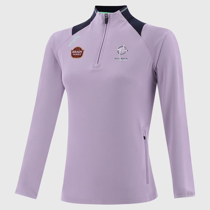 
O'Neills Kildare GAA Women's Dynamo Brushed Half Zip Top Purple / Marine / Green
