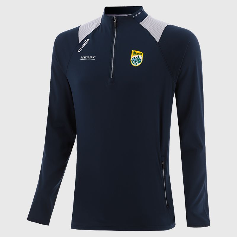Navy Kerry GAA Kids' Dynamo Brushed Half Zip by O’Neills.