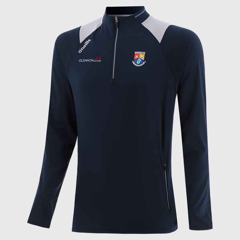 Navy Longford GAA Kids' Dynamo Brushed Half Zip by O’Neills.