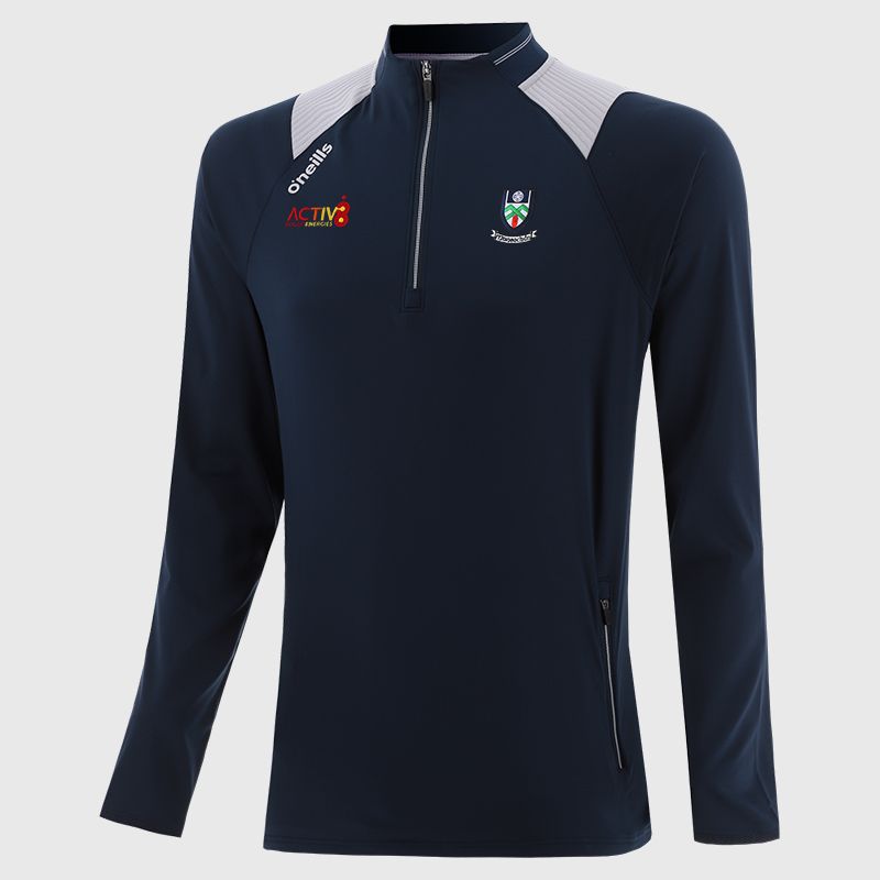 Navy Monaghan GAA Kids' Dynamo Brushed Half Zip by O’Neills.