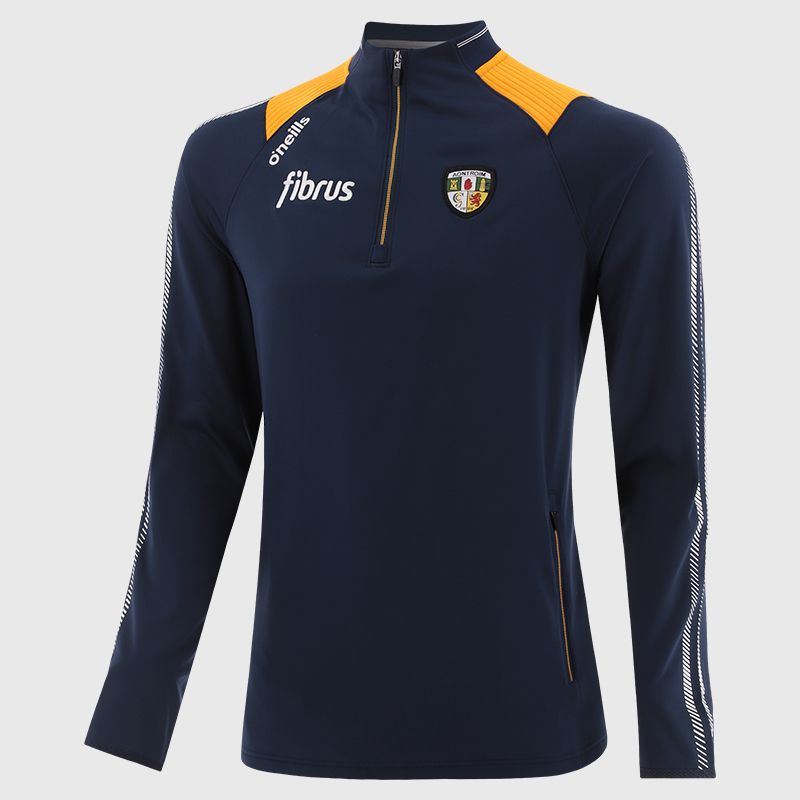 Navy Antrim GAA Men's Dynamo Brushed Half Zip by O’Neills.