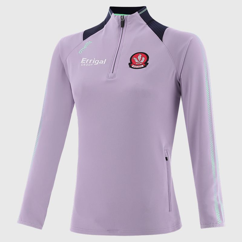Purple Derry GAA Kids' Dynamo Brushed Half Zip by O’Neills.