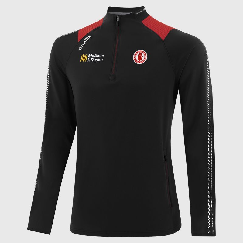Black Tyrone GAA Kids' Dynamo Brushed Half Zip by O’Neills.