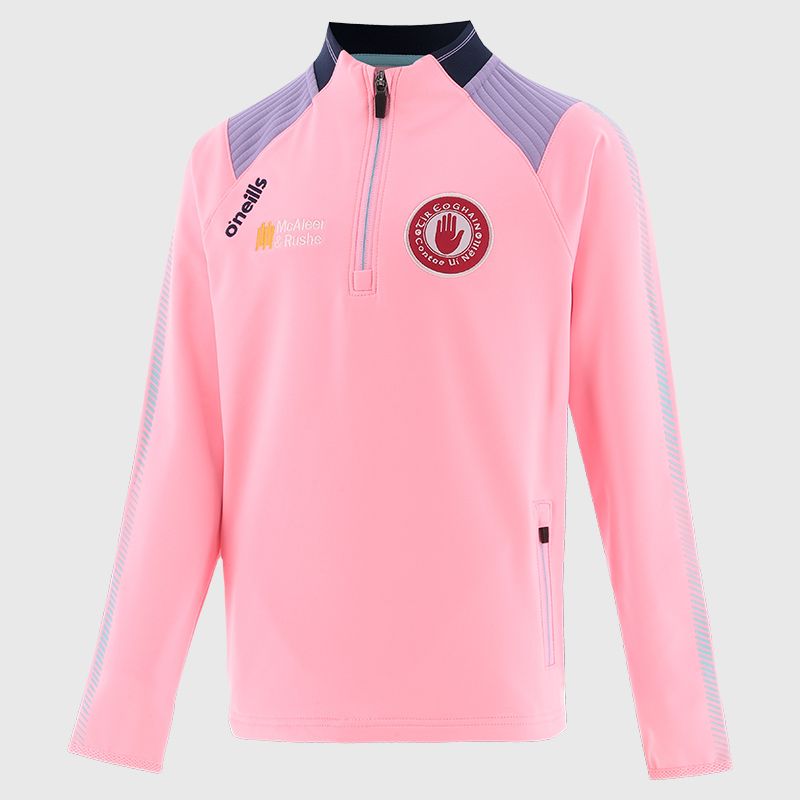 O'Neills Tyrone GAA Kids' Dynamo Brushed Half Zip Top Pink