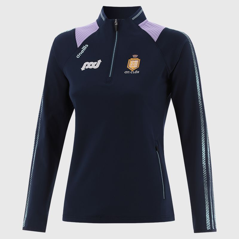 Navy Clare GAA Kids' Dynamo Brushed Half Zip by O’Neills.