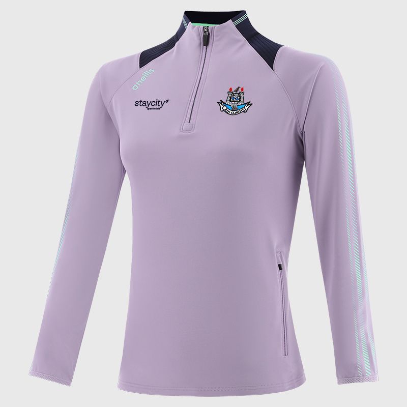 Purple Dublin GAA Kids' Dynamo Brushed Half Zip by O’Neills.