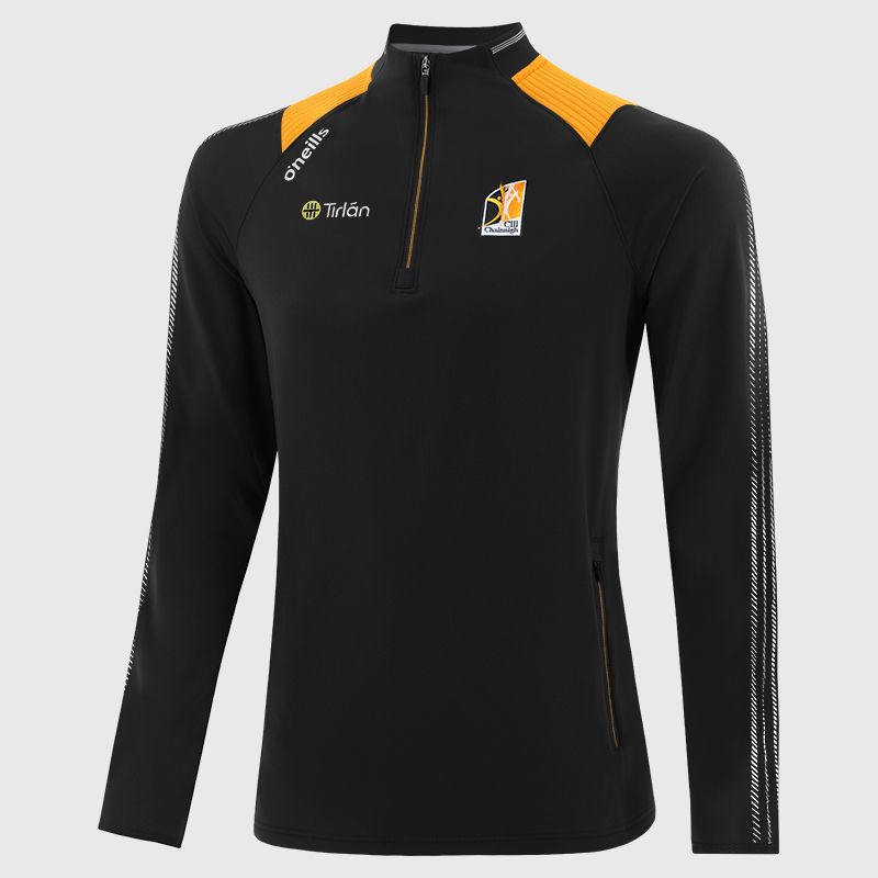 Black Kilkenny GAA Kids' Dynamo Brushed Half Zip by O’Neills.