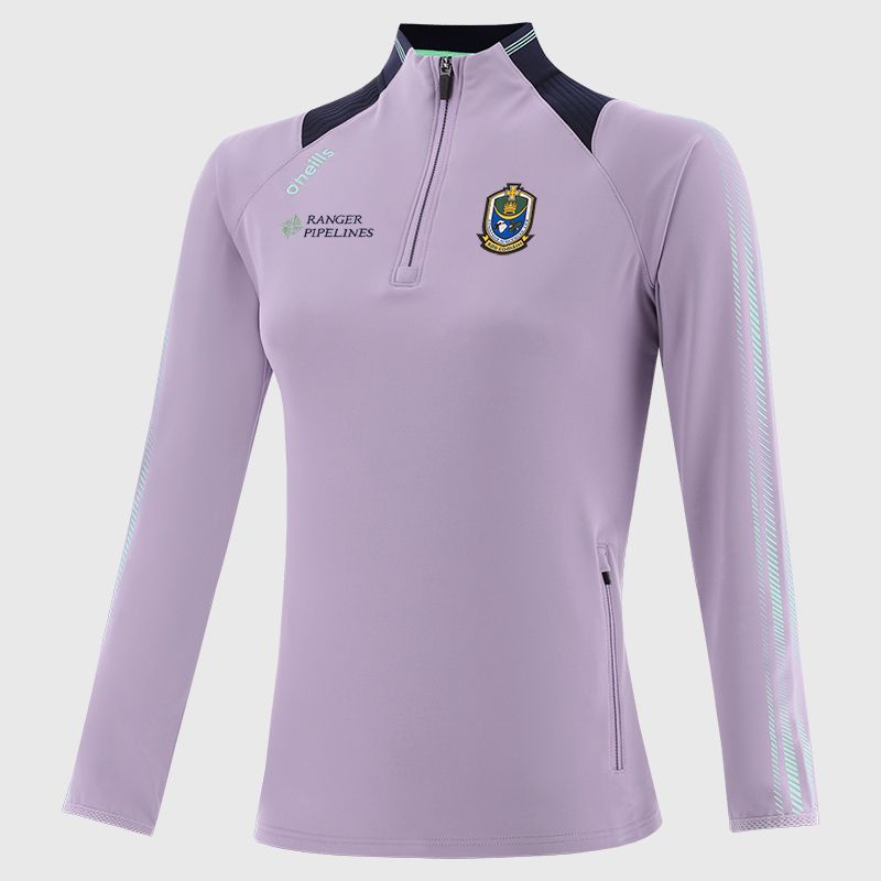 Purple Roscommon GAA Kids' Dynamo Brushed Half Zip by O’Neills.