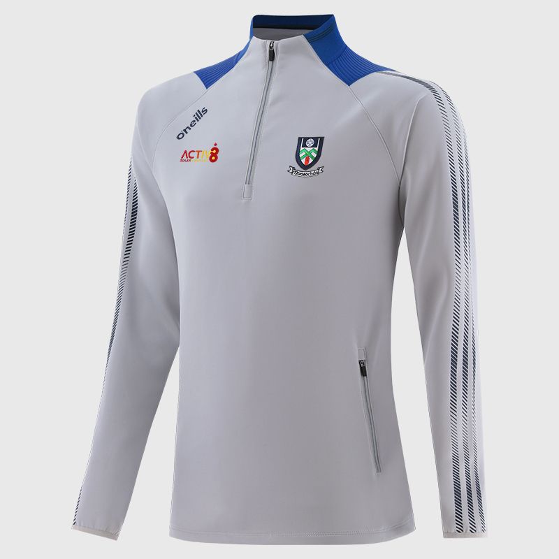 Silver Monaghan GAA Men's Dynamo Hybrid Half Zip Top by O’Neills.