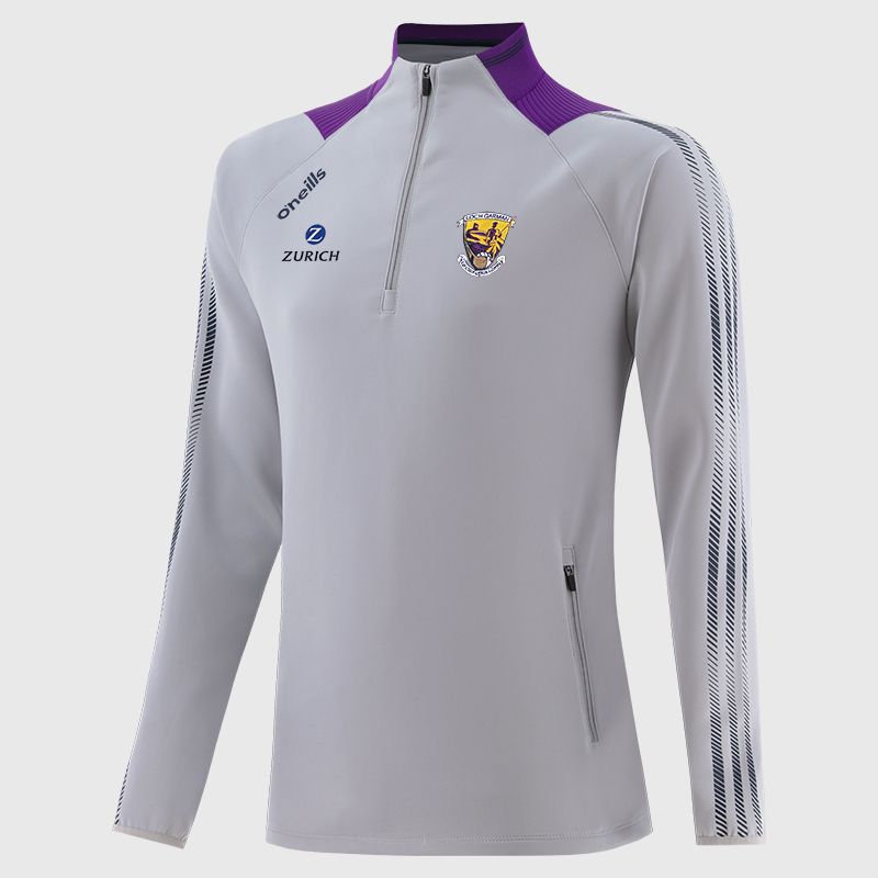 Silver Wexford GAA Men's Dynamo Half Zip top with side pockets from O'Neills.