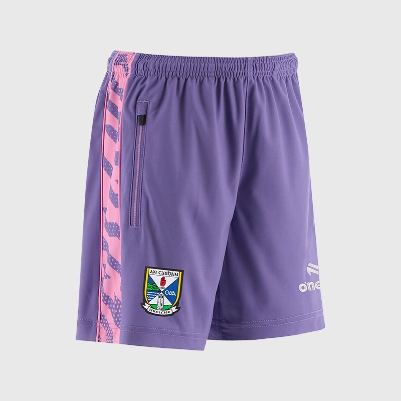 Purple Cavan GAA Kids' Electro Training Shorts From O'Neills