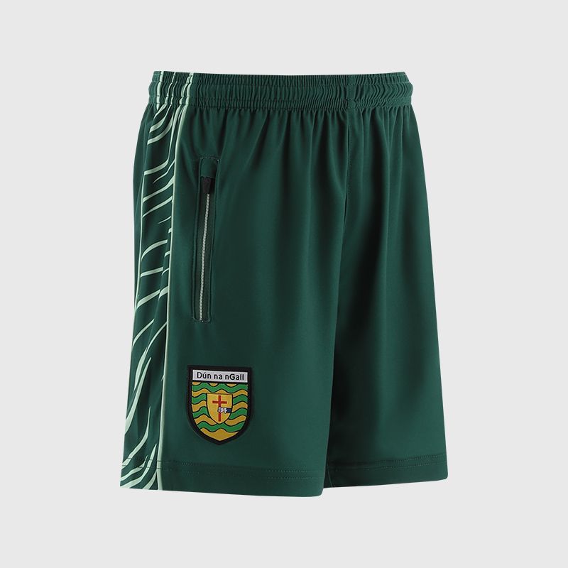 Green Donegal GAA Kids' Electro Training Shorts from O’Neills