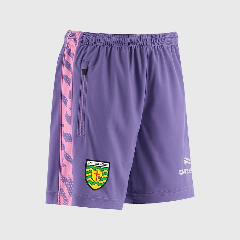Purple Donegal GAA Kids' Electro Training Shorts From O'Neills