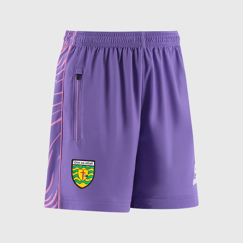 Purple Donegal GAA Kids' Electro Training Shorts from O’Neills