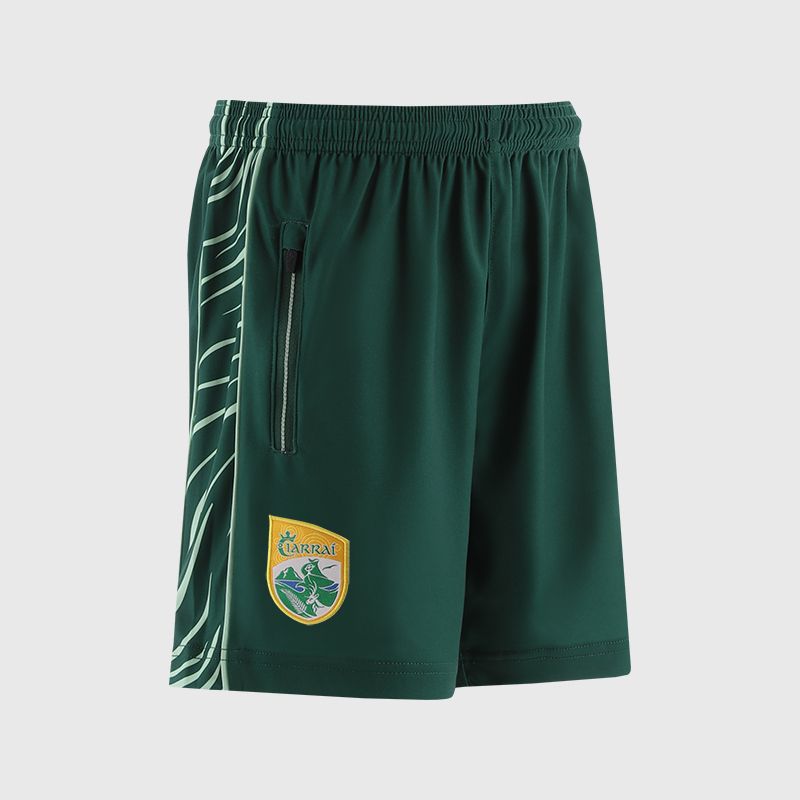 Green Kerry GAA Kids' Electro Training Shorts from O’Neills